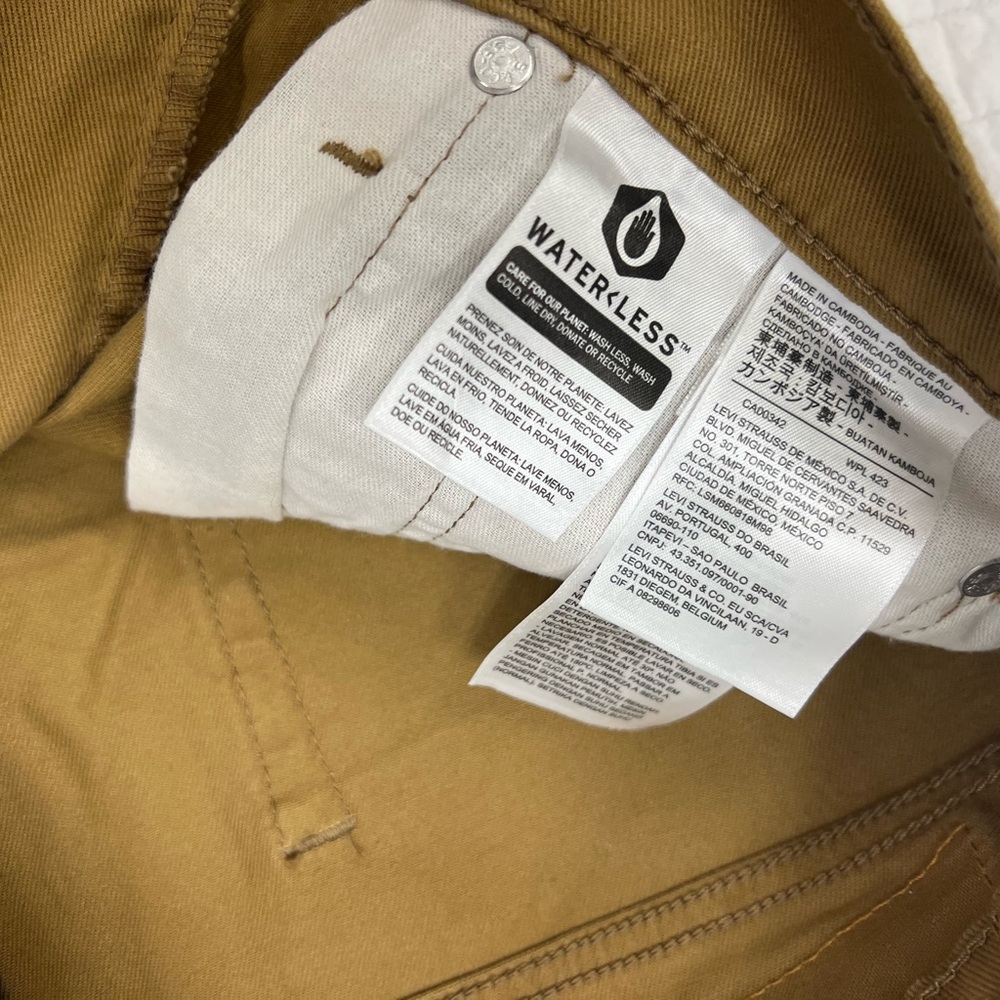 Men's Levi’s 513 slim straight fit- size 34 X 30 - Dark Gray and Tan - Picture 3 of 9